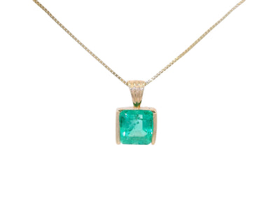 1.86 CTW Natural Emerald Pendant Necklace in 14kt Yellow Gold – Jewelry Depot, Inc.