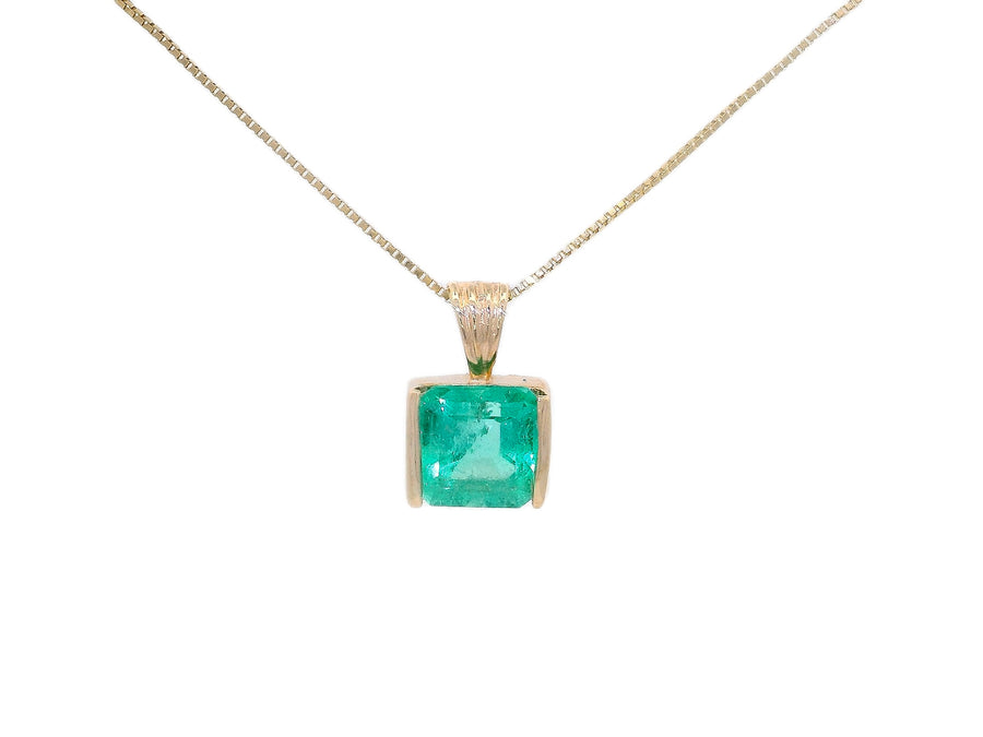 Emerald Pendant Necklace (1 7/8 ct.) 14k Yellow Gold