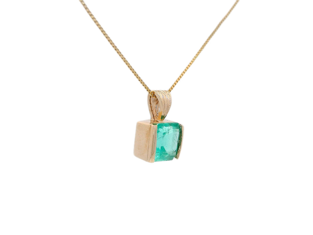 1.86 CTW Natural Emerald Pendant Necklace in 14kt Yellow Gold – Jewelry Depot, Inc.