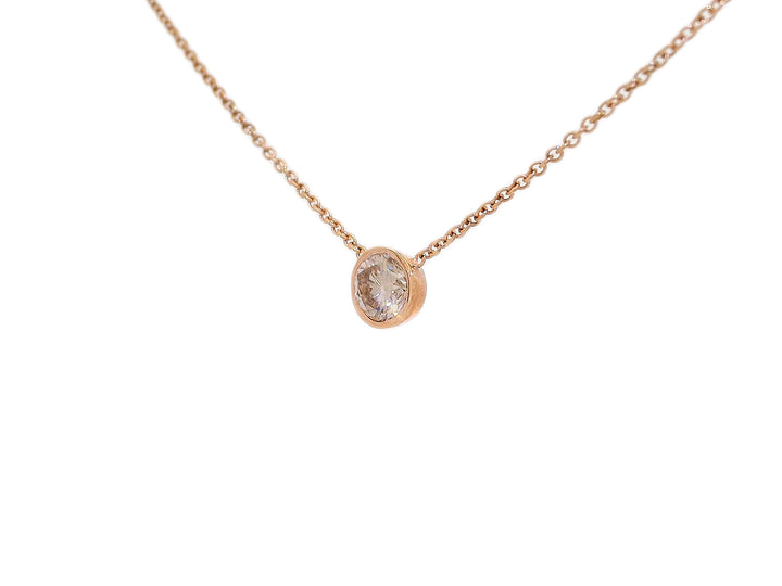 0.50 CTW Natural Diamond Bezel Set in a 14kt Rose Gold Pendant Necklace – Jewelry Depot, Inc.