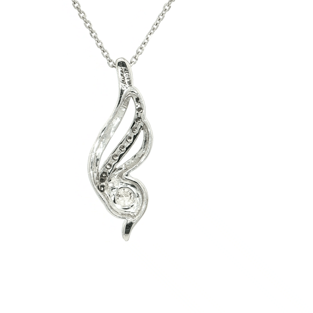 0.50 CTW Sirena Collection Round Brilliant Diamond Pendant Necklace in 14kt White Gold – Jewelry Depot, Inc.