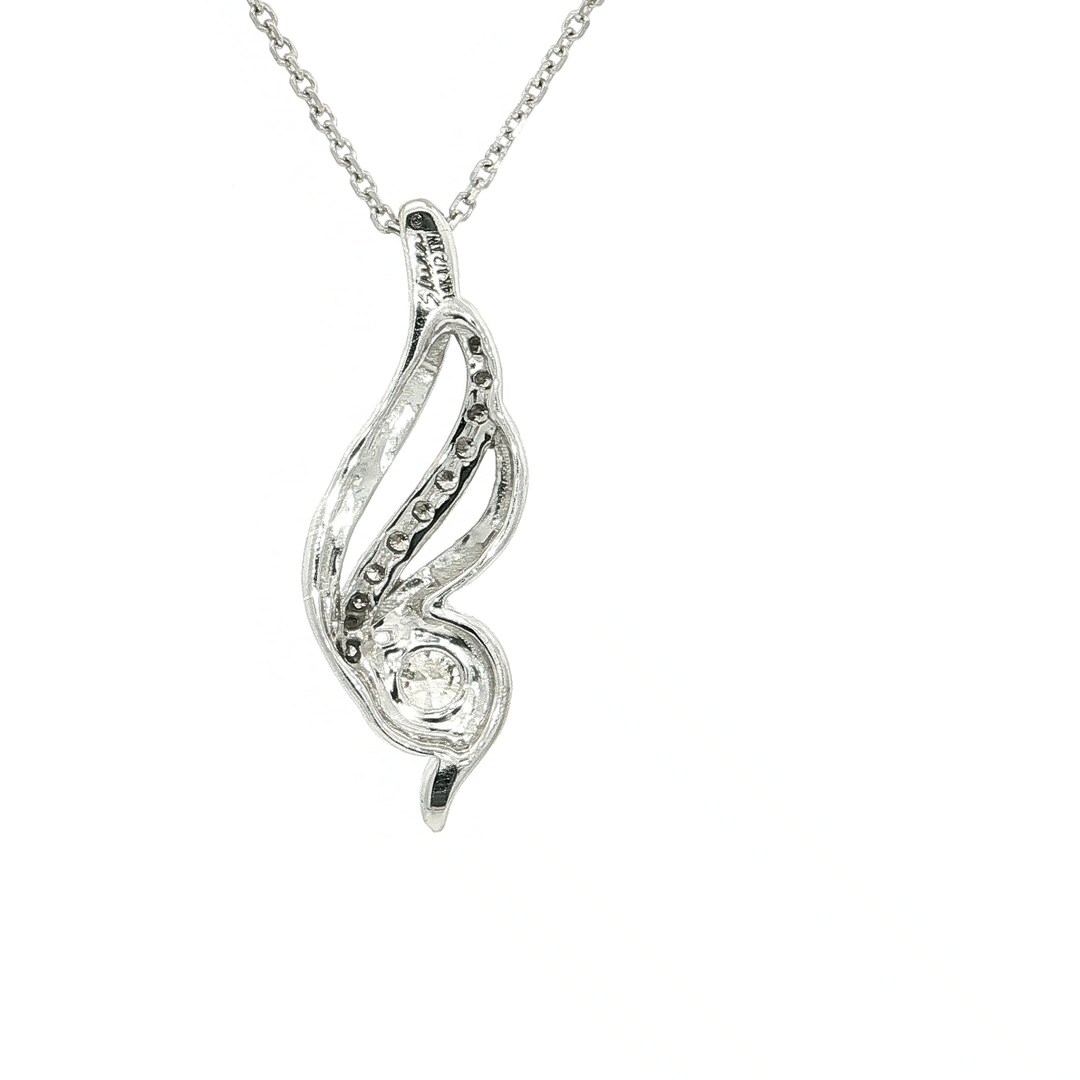 0.50 CTW Sirena Collection Round Brilliant Diamond Pendant Necklace in 14kt White Gold – Jewelry Depot, Inc.
