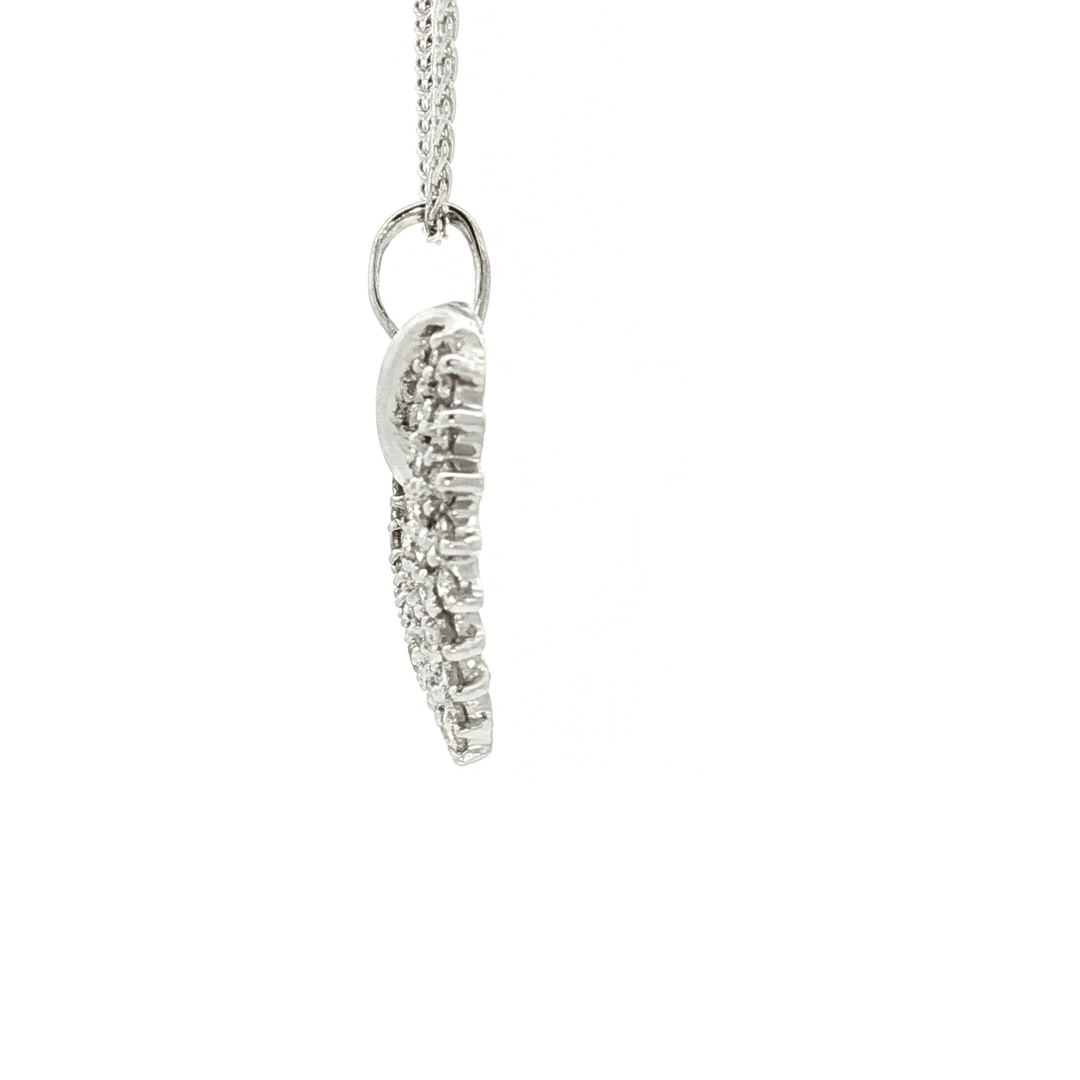 1.00 CTW Natural Near Flawless Diamonds in a Triple Heart Pendant Necklace in 14kt White Gold – Jewelry Depot, Inc.