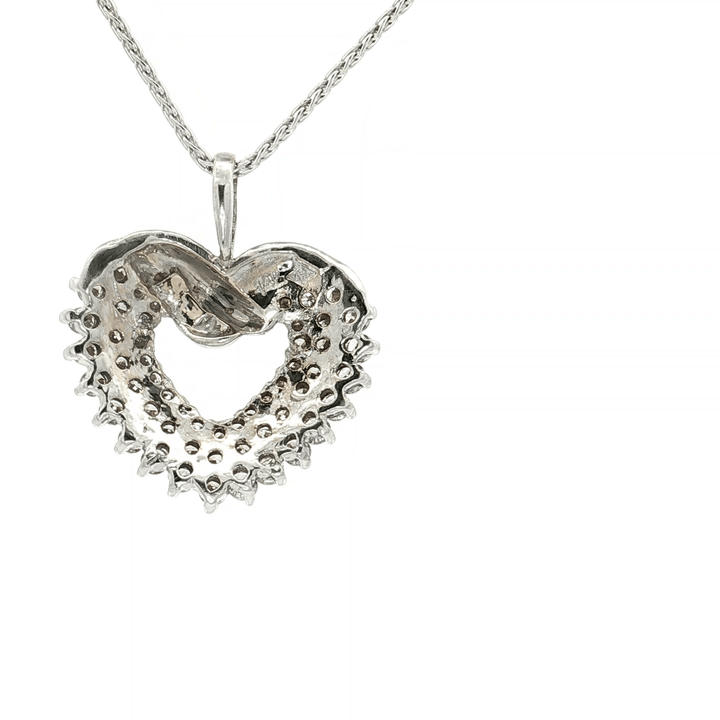 1.00 CTW Natural Near Flawless Diamonds in a Triple Heart Pendant Necklace in 14kt White Gold – Jewelry Depot, Inc.