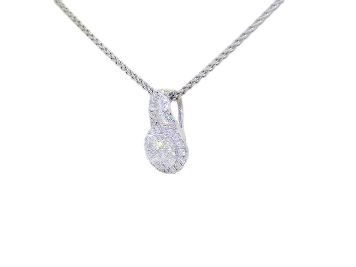 1.00 CTW Flawless & Colorless Diamond Pendant Necklace in 18KT White Gold