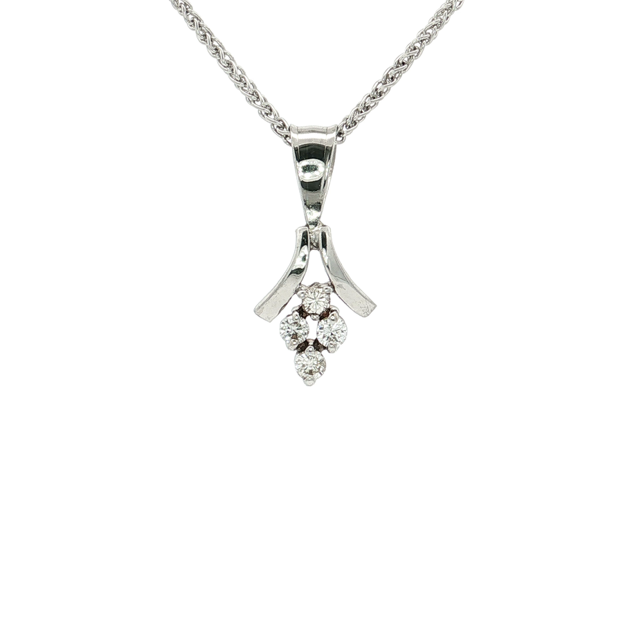 Nearly Flawless Colorless Diamond Pendant Necklace (1/4 ct. tw.) 14k White Gold
