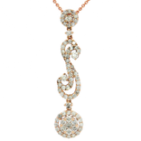 Cluster Near-Colorless Diamond Pendant Necklace (1 ½ ct. tw.) in 18k Rose Gold