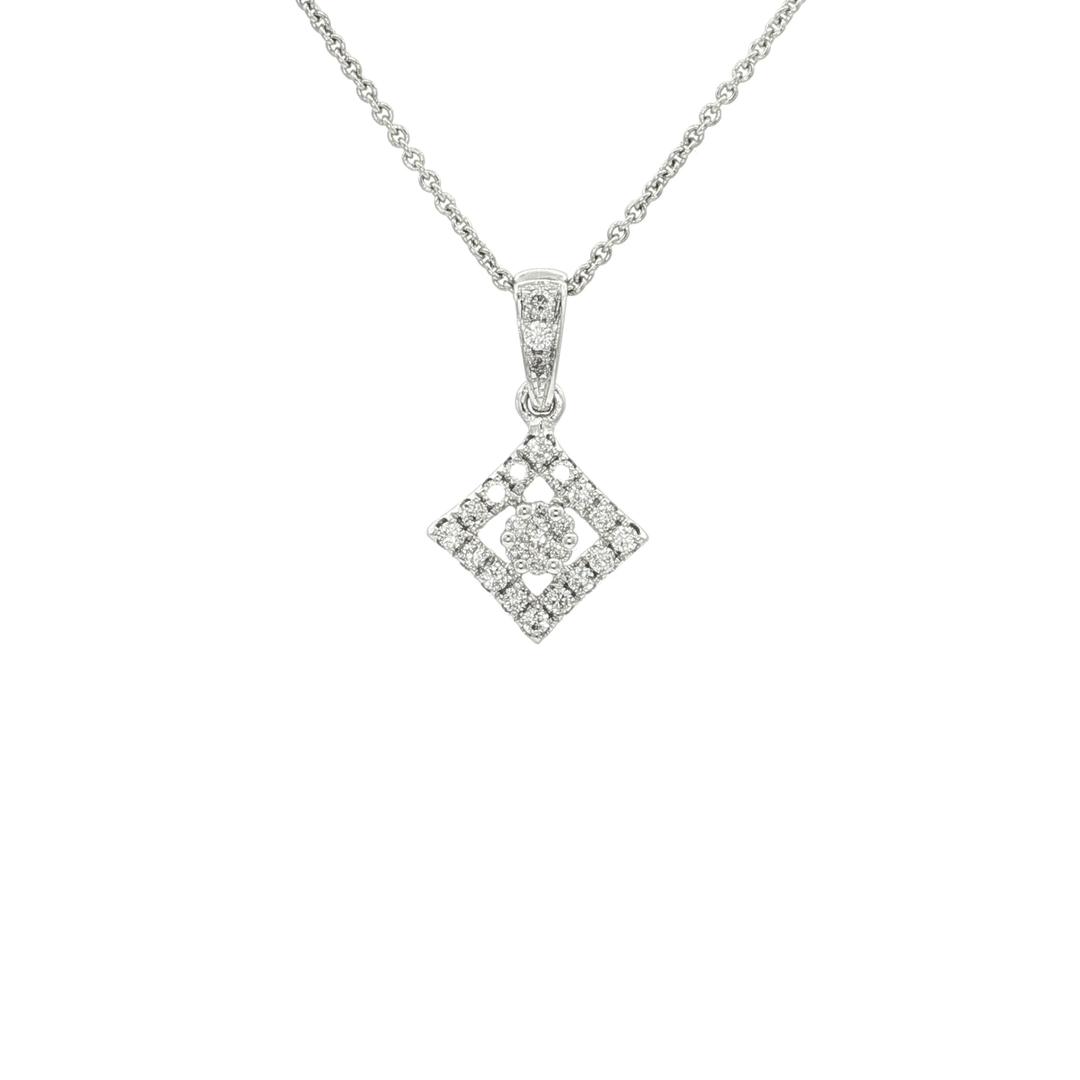 0.20 CTW Colorless Nearly Flawless Natural Diamond Pendant Necklace in 18kt White Gold – Jewelry Depot, Inc.
