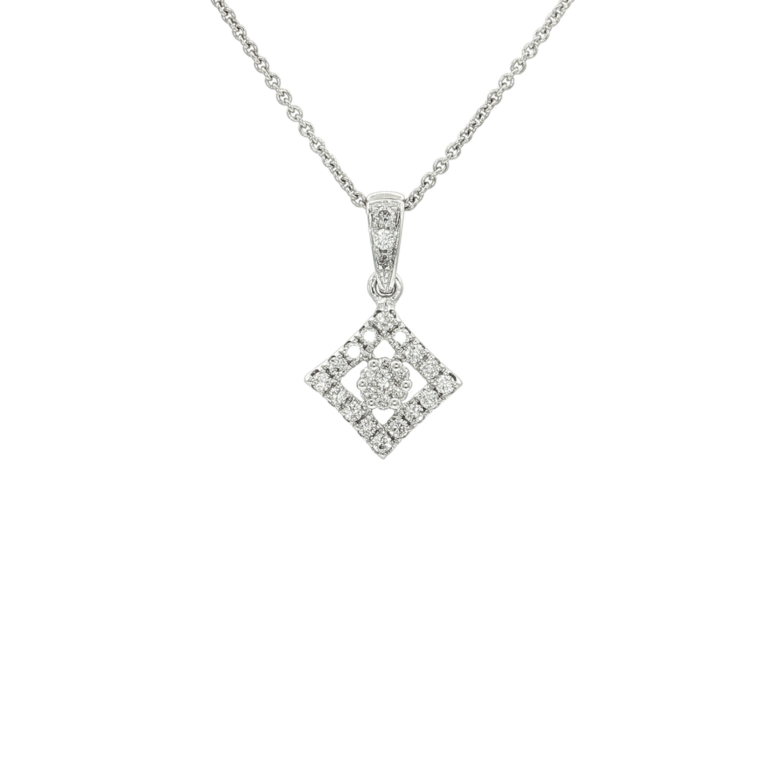 0.20 CTW Colorless Nearly Flawless Natural Diamond Pendant Necklace in 18kt White Gold – Jewelry Depot, Inc.