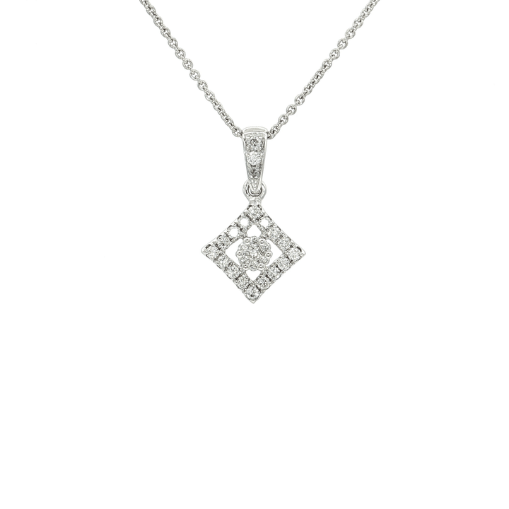 0.20 CTW Colorless Nearly Flawless Natural Diamond Pendant Necklace in 18kt White Gold – Jewelry Depot, Inc.