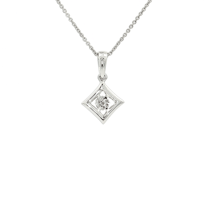 0.20 CTW Colorless Nearly Flawless Natural Diamond Pendant Necklace in 18kt White Gold – Jewelry Depot, Inc.