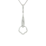 Nearly Flawless Colorless Diamond Floral Pendant Necklace (¼ ct. tw.) in 18k White Gold