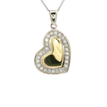 Diamond Heart of Gold Pendant Necklace (1 ct. tw.) in 18k White & Yellow Gold