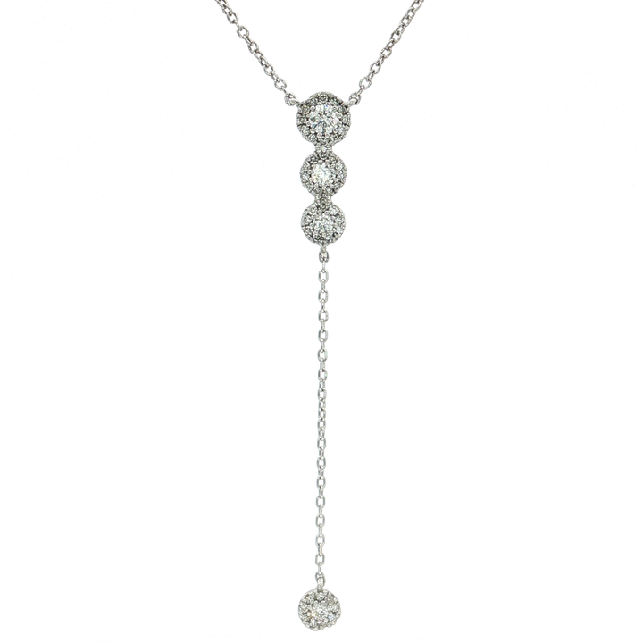 Nearly Flawless Colorless Round Brilliant Cut Diamond Necklace (½ ct. tw.) in 14k White Gold
