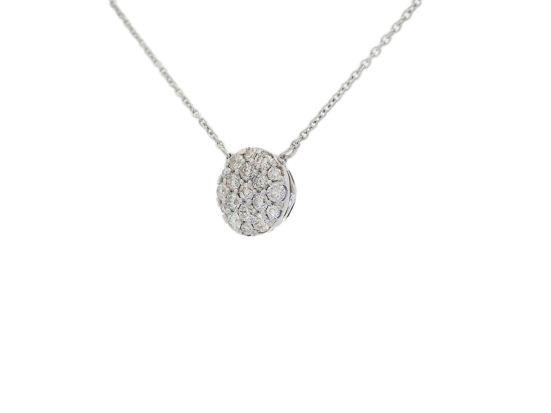 0.75 CTW Cluster Pavé Natural Diamond Pendant in 14kt White Gold – Jewelry Depot, Inc.