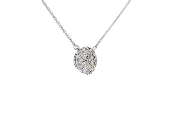 0.75 CTW Cluster Pavé Natural Diamond Pendant in 14kt White Gold – Jewelry Depot, Inc.