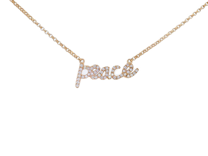 0.25 CTW Natural Diamond "peace" Necklace in 18kt Rose Gold – Jewelry Depot, Inc.