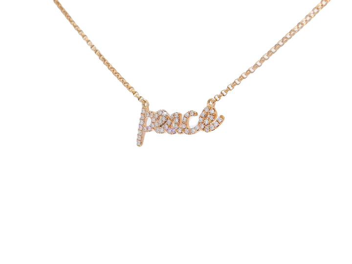 0.25 CTW Natural Diamond "peace" Necklace in 18kt Rose Gold – Jewelry Depot, Inc.