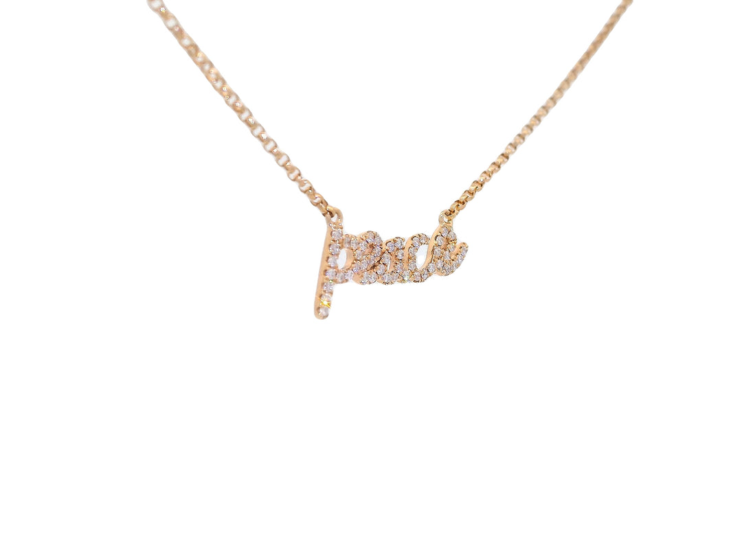 0.25 CTW Natural Diamond "peace" Necklace in 18kt Rose Gold – Jewelry Depot, Inc.