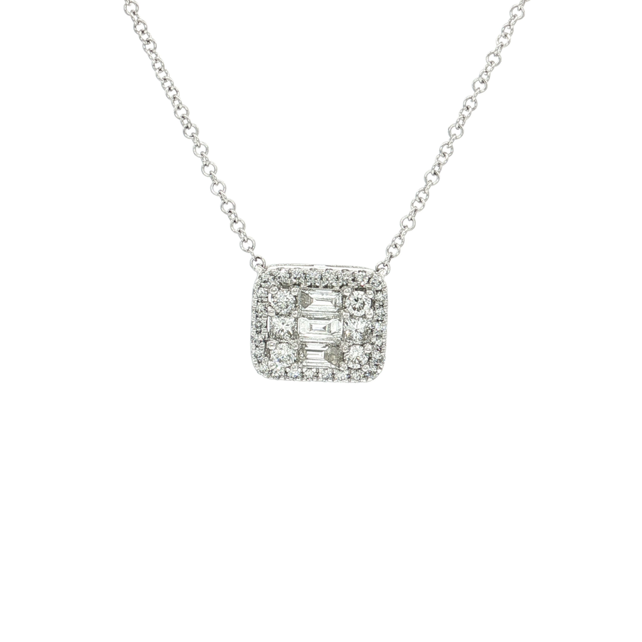 Nearly Flawless Colorless Diamond Pendant Necklace (3/5 ct. tw.) 14k White Gold