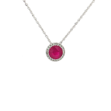 Ruby & Diamond Pendant Necklace (1 ¼ ct. tw.) in 14k White Gold