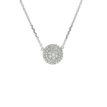 Diamond Circle Cluster Pendant Necklace (¾ ct. tw.) in 18k White Gold