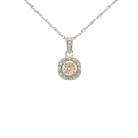 Starburst Cubic Zirconia Pendant Necklace in Sterling Silver