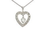 Near-Colorless Near-Flawless Diamond Heart Pendant Necklace (¼ ct. tw.) in 14k White Gold