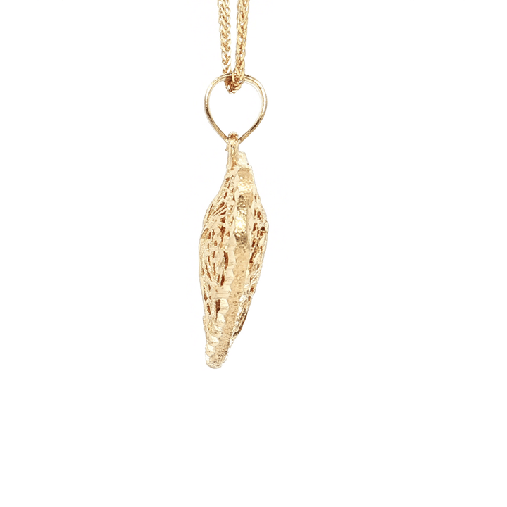 Puffed Filigree Heart Pendant Necklace on an 18" Square Diamond Cut Spiga Wheat Chain in Solid 14kt Yellow Gold – Jewelry Depot, Inc.
