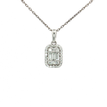 Cluster Halo Near-Colorless Near-Flawless Diamond Pendant Necklace (¾ ct. tw.) in 14k White Gold