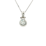 Bezel-Set Colorless Near-Flawless Diamond Pendant Necklace (½ ct.) in 18k White Gold