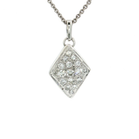 Vintage Pavé Nearly Flawless Diamond Art Deco Pendant Necklace (¾ ct. tw.) in Palladium