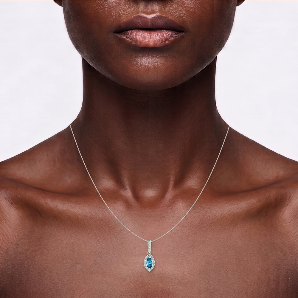 P9394+NDTBSPG25+MC shown on the neck (deep skin tone)