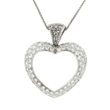 Nearly Flawless Colorless Mouawad® Designer Diamond Heart Pendant (3 ct. tw.) in 18k White Gold