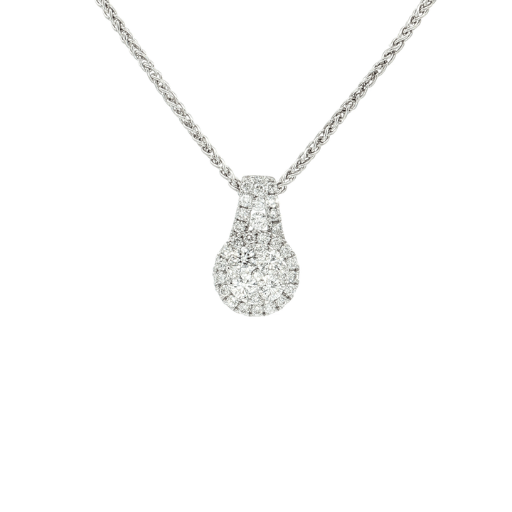 0.49 CTW Nearly Flawless & Colorless Natural Diamond Pendant Necklace in 18kt White Gold – Jewelry Depot, Inc.