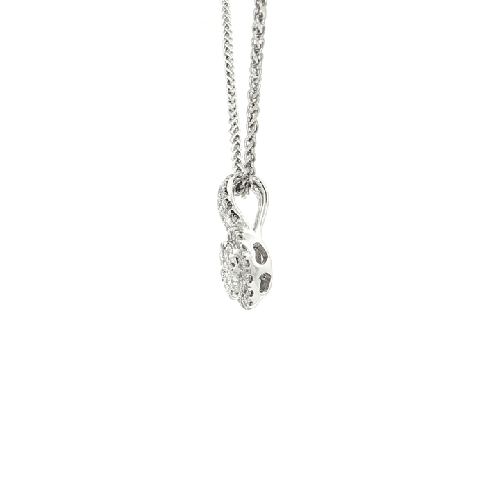 0.49 CTW Nearly Flawless & Colorless Natural Diamond Pendant Necklace in 18kt White Gold – Jewelry Depot, Inc.