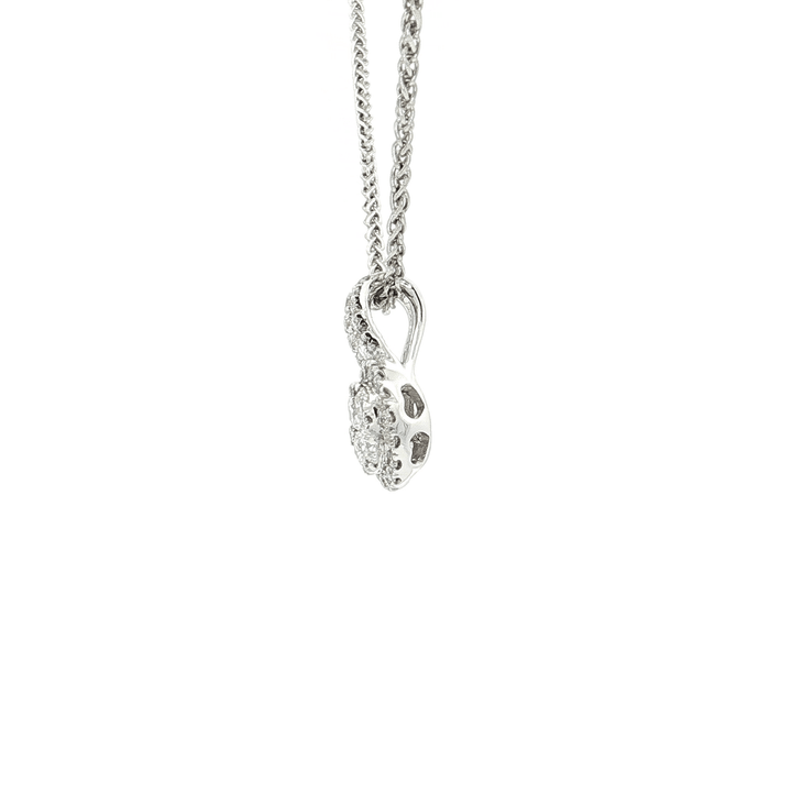 0.49 CTW Nearly Flawless & Colorless Natural Diamond Pendant Necklace in 18kt White Gold – Jewelry Depot, Inc.