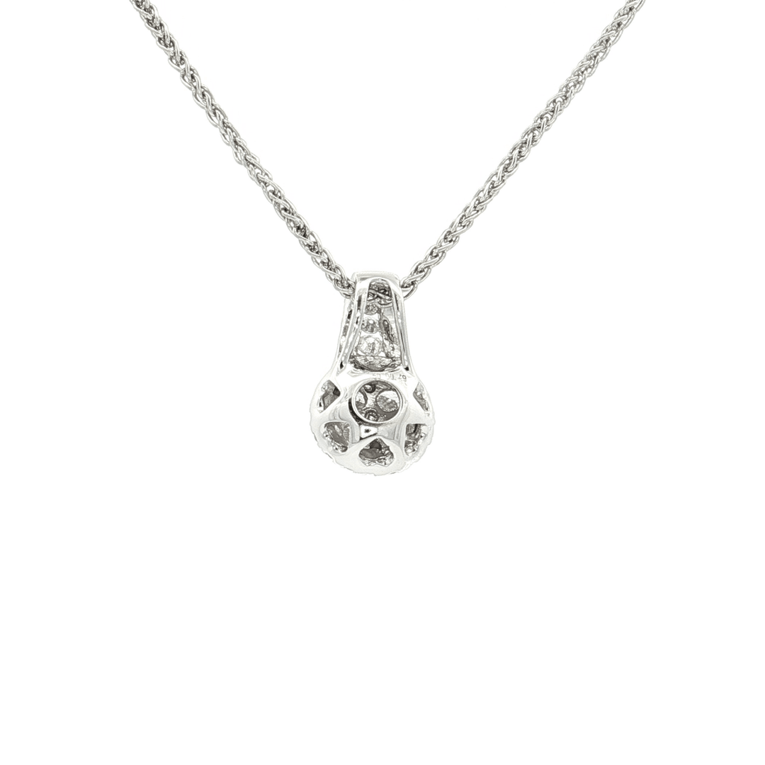 0.49 CTW Nearly Flawless & Colorless Natural Diamond Pendant Necklace in 18kt White Gold – Jewelry Depot, Inc.