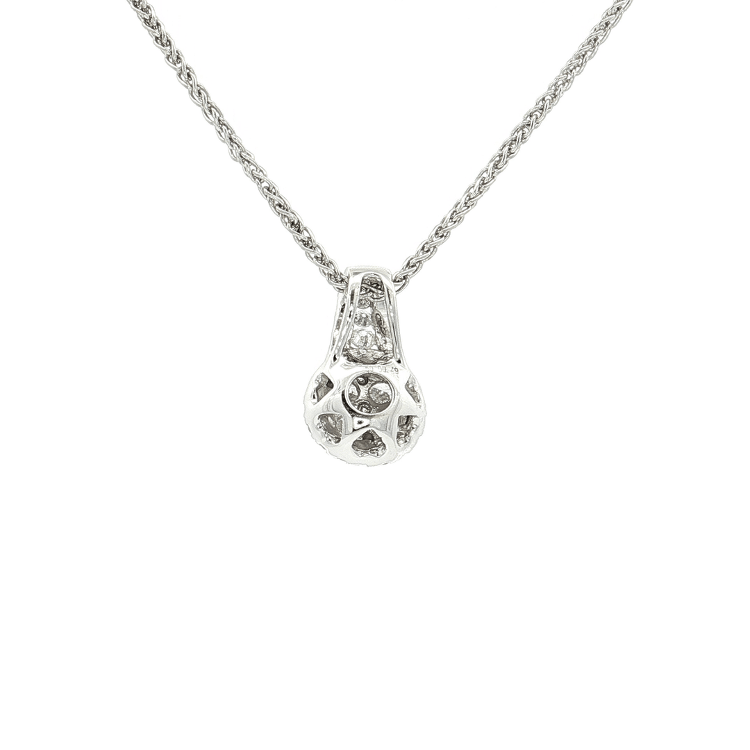 0.49 CTW Nearly Flawless & Colorless Natural Diamond Pendant Necklace in 18kt White Gold – Jewelry Depot, Inc.