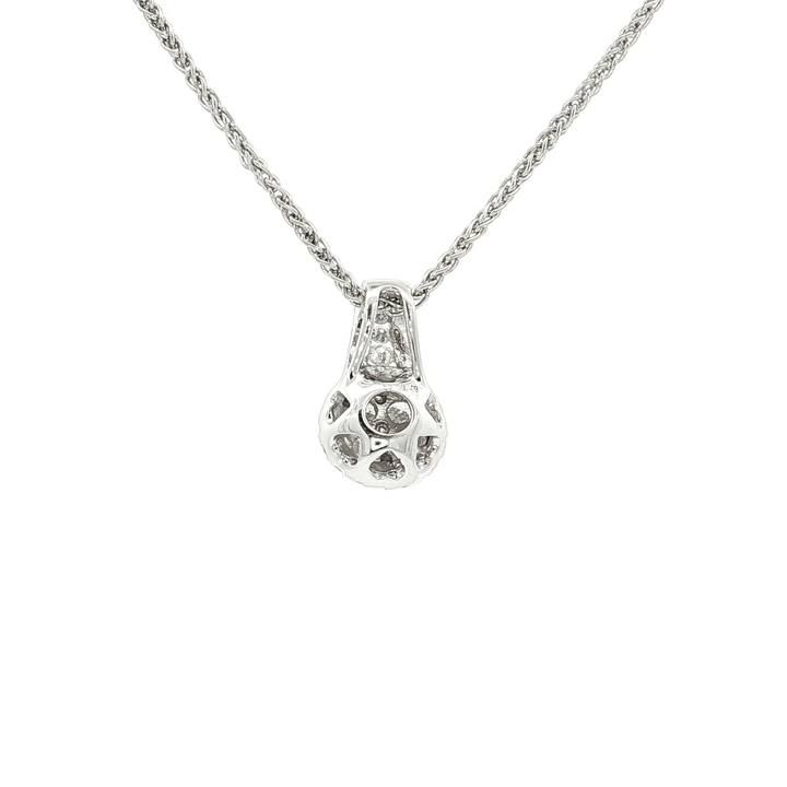 0.49 CTW Nearly Flawless & Colorless Natural Diamond Pendant Necklace in 18kt White Gold – Jewelry Depot, Inc.