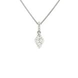 Cluster Colorless Nearly Flawless Diamond Pendant Necklace (⅔ ct. tw.) in 18k White Gold