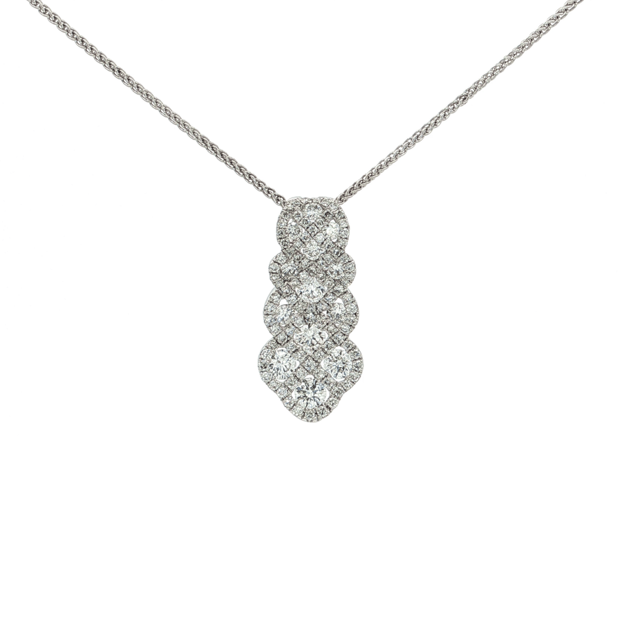 Colorless & Nearly Flawless Diamond Pendant Necklace (2 ct. tw.) 18k White Gold
