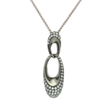 Pavé Drop Colorless Nearly Flawless Diamond Pendant Necklace (½ ct. tw.) in Black Rhodium Plated 18k White Gold