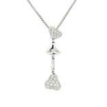 Pavé Drop Colorless Nearly Flawless Diamond Pendant Necklace (⅗ ct. tw.) in 18k White Gold