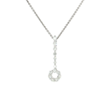 Nearly Flawless Colorless Diamond Dangling Flower Pendant Necklace (½ ct. tw.) in 18k White Gold