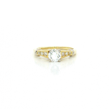 Nearly Flawless Colorless Round Brilliant Cut Diamond Engagement Ring (1 ct. tw.) in 18k Yellow & White Gold