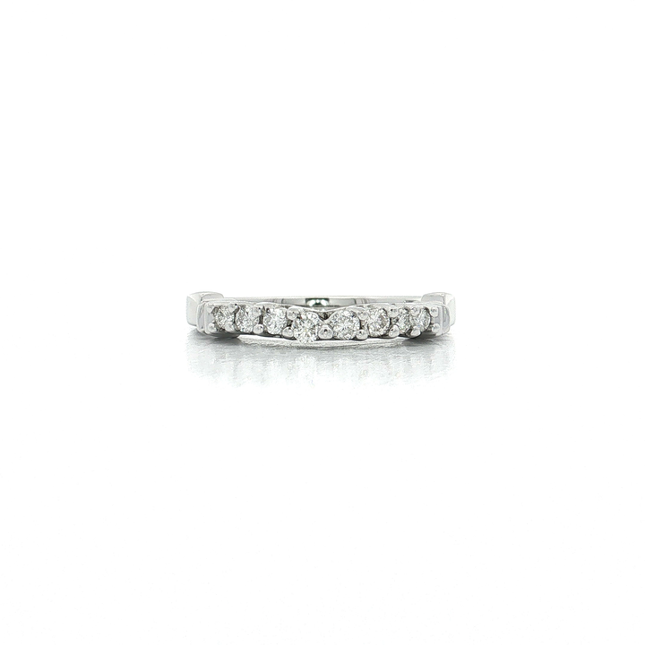 Colorless Nearly Flawless Diamond Wedding Band (½ ct. tw.) in Platinum & 18k White Gold