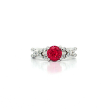 Vivid Ruby Colorless Near-Flawless Split Shank Diamond Ring (2 ct. tw.) in 18k White Gold