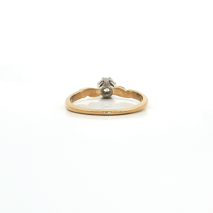 0.14 CT EGL USA Certified Natural Round Brilliant Cut Colorless Diamond Solitaire Ring in 18kt Yellow Gold & Platinum – Jewelry Depot, Inc.