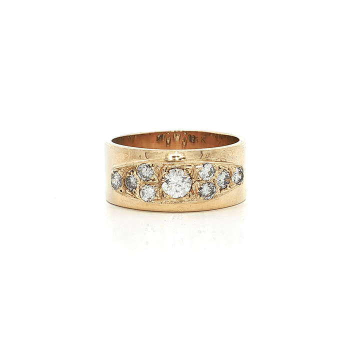 1.00 CTW Natural Round Brilliant Cut Near - Colorless Diamonds in a 14kt Yellow Gold Band – Jewelry Depot, Inc.